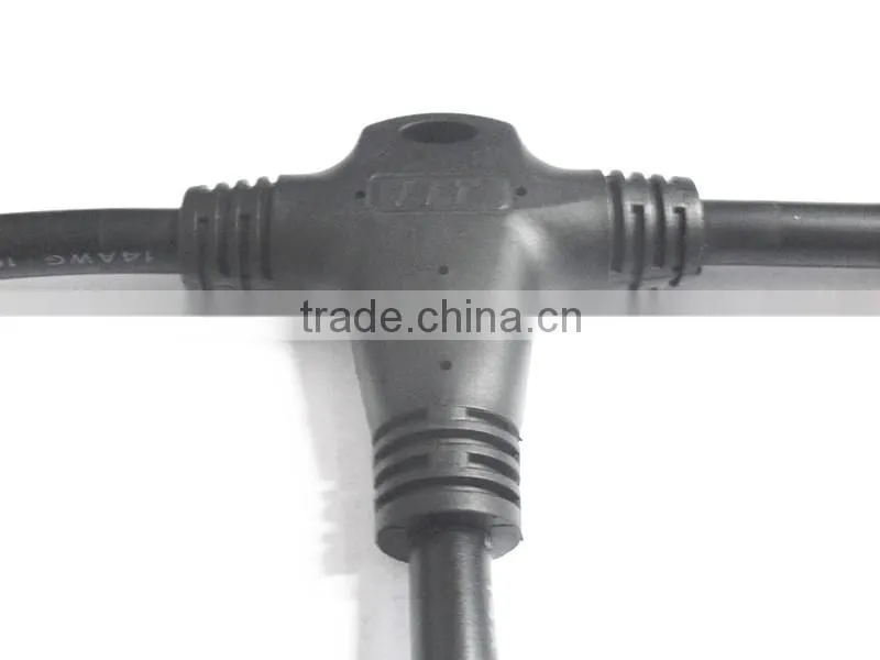 LED lighting 3-Way Molded Waterproof wire splitter T Connector