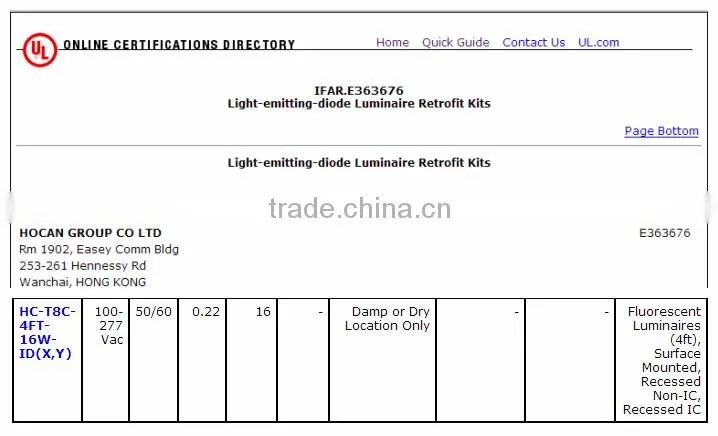 16watts 4ft tube 100-277volts t8 led bulb lamp