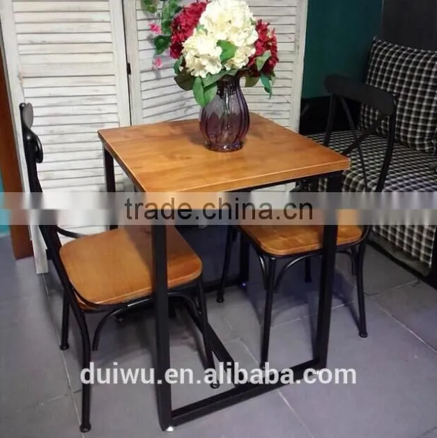 Foshan supplier wooden restaurant fast food table and chairs