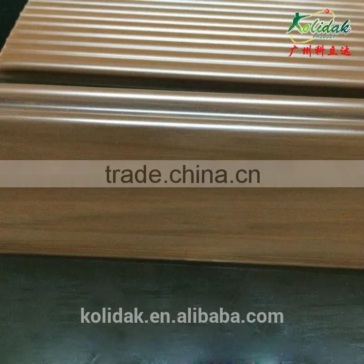 V shape PVC wood grain profile plastic extrusions