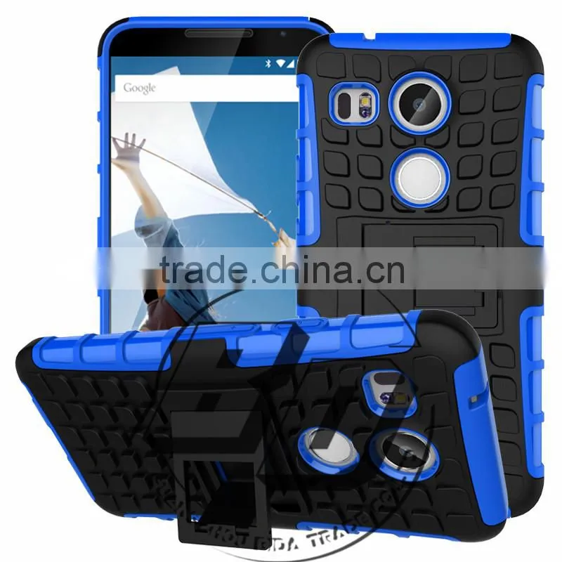 Top Selling Durable heavy duty armor kickstand TPU+PC 2 in 1 case For LG Angler For Google Nexus 5x 2015 lowest price