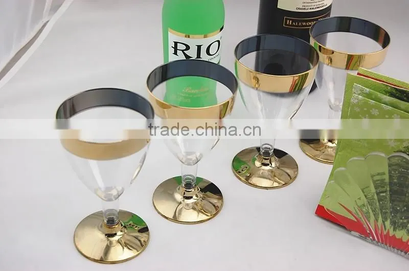 6OZ Disposable Plastic Silver Wine Cup