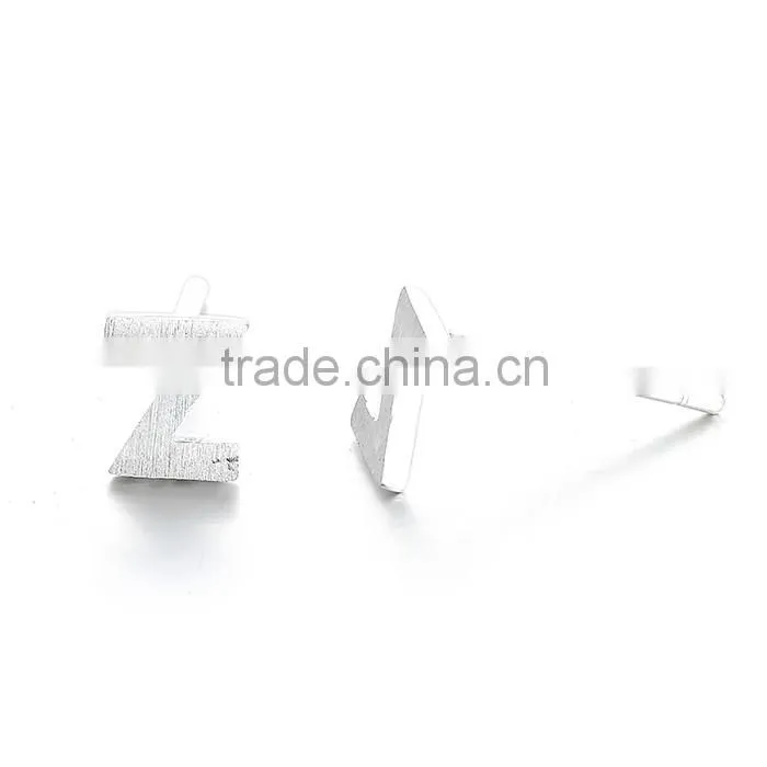 Fashion Korean 925 Silver Set Alphabet Letters Earings for Women
