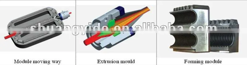 Corrugated hose machine for PP PE plastic