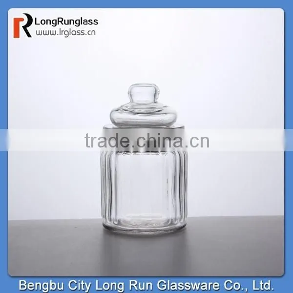 LongRun wholesale crystal food use Storage glass jar