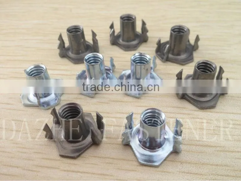 DIN 1624 T nuts with 4 prongs