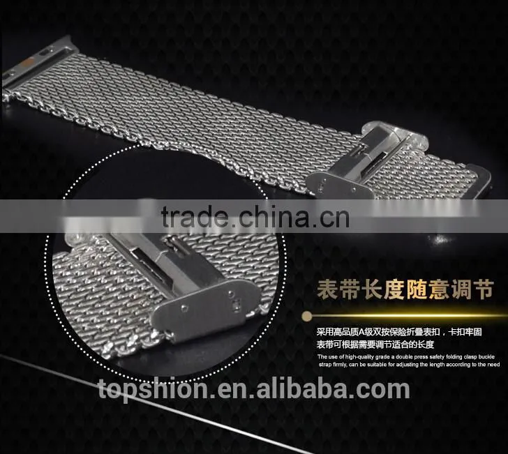 Luxury for iwatch stainless steel strap, luxury metal watch band for apple iwatch