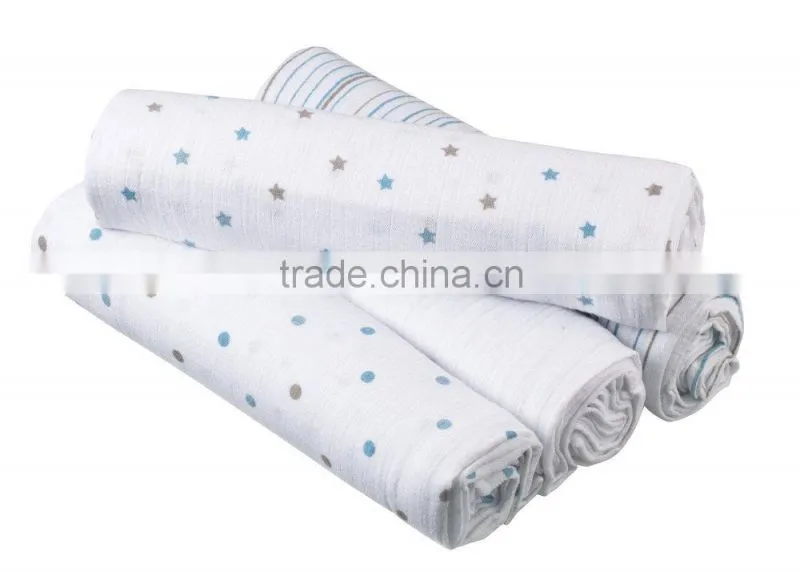customized pattern baby muslin blanket baby bath towel