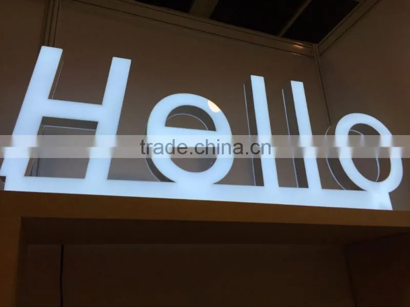 sign plastic letters advertising front light acrylic 3d led channel letter lighted hello signs