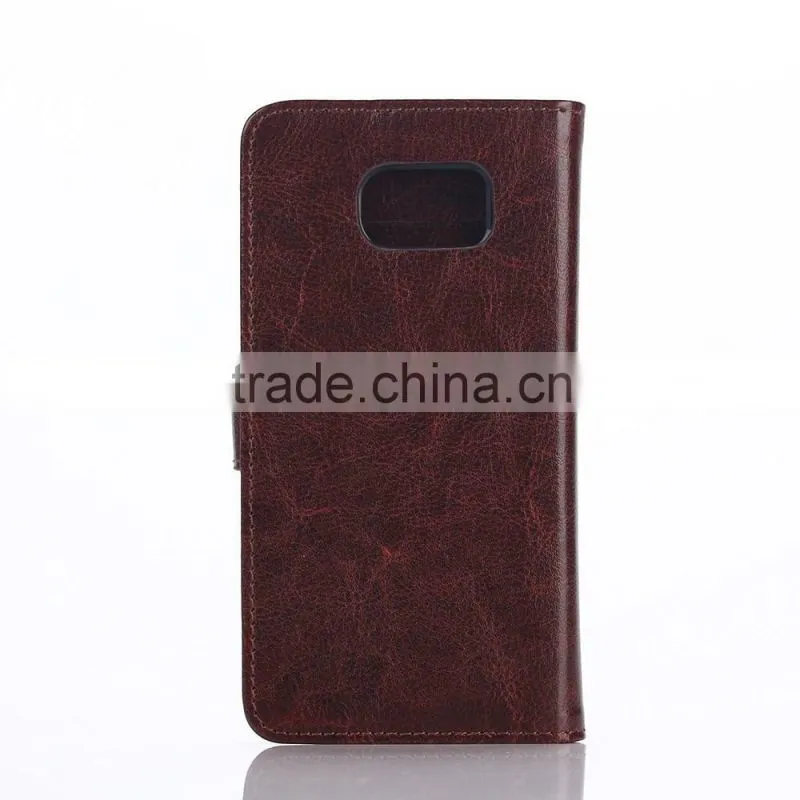 For Samsung Galaxy S6 Wallet Case Pu leather case with Card Slots and Cash Compartment Flip Cover with Kickstand Feature