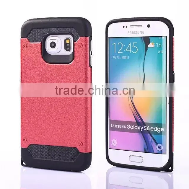 New listing PC+TPU case for Samsung S6 Edge hybrid mobile phone case, Slilm Armor Case for Samsung Galaxy S6 edge tpu+pc case