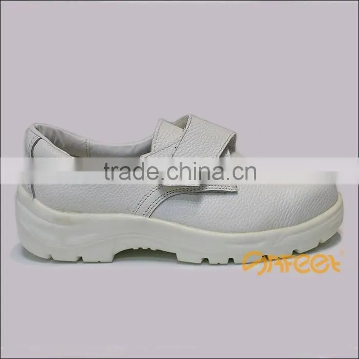China brand leather PU injection chemical lab steel toe safety shoes for women and sanitary boots SA-6118