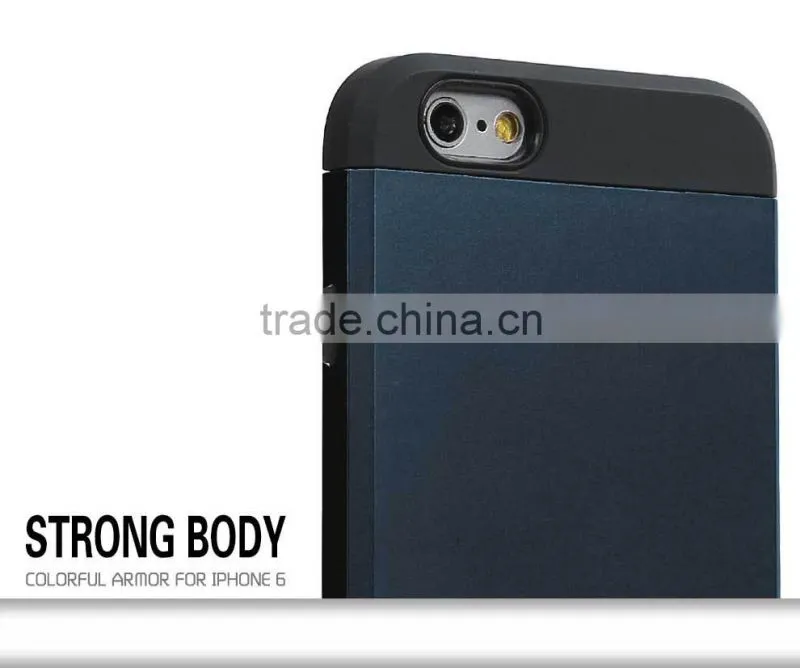 LZB hot selling Slim Colorful Armor phone case for iphone6,back cover case for iphone 6,for iphone 6 cover