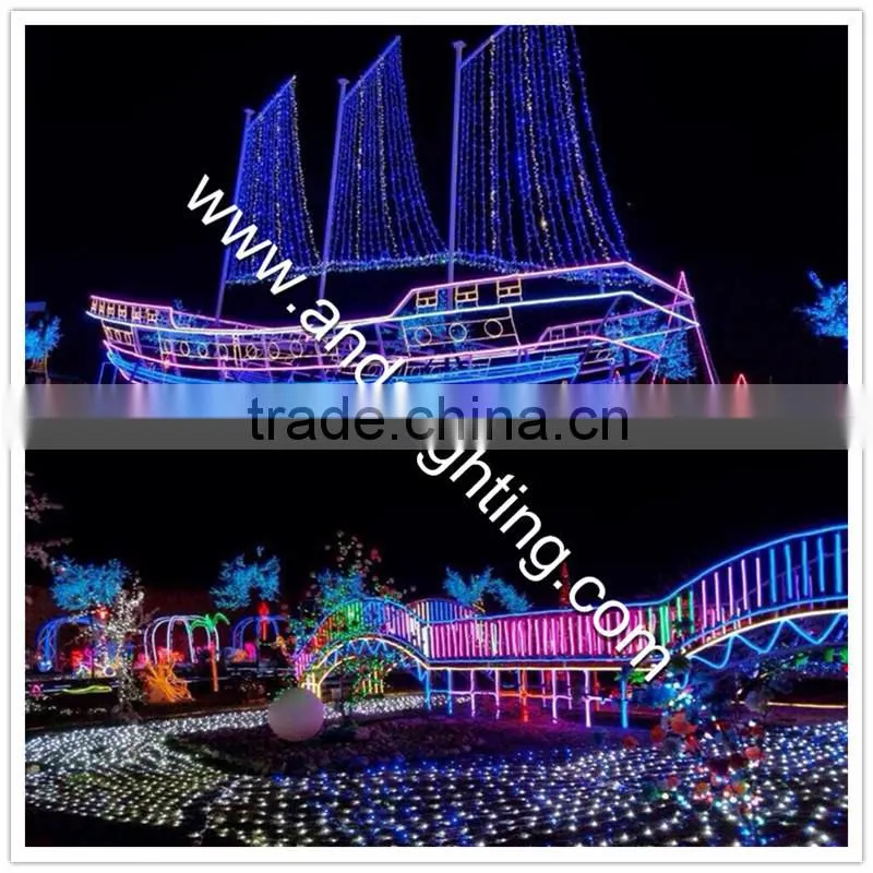 Flex LED Neon strip building outline lighting