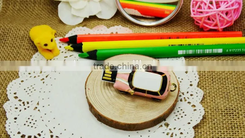 fashional cartoon car usb flash drive with full color printing