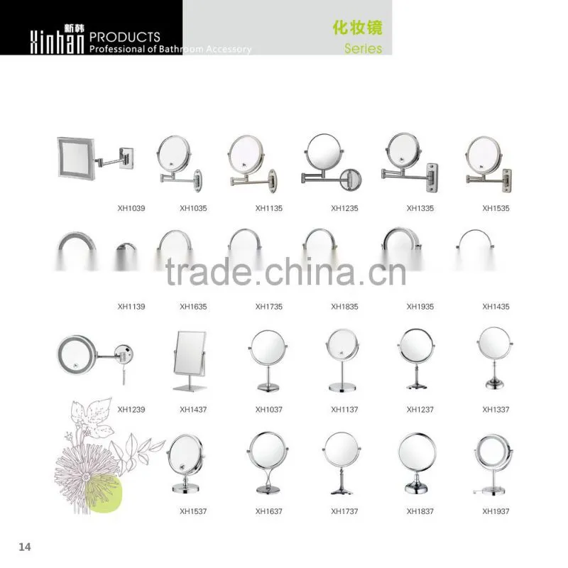 LED folding ajustable wall led bathroom mirror,wall mirror Magnifier mirror