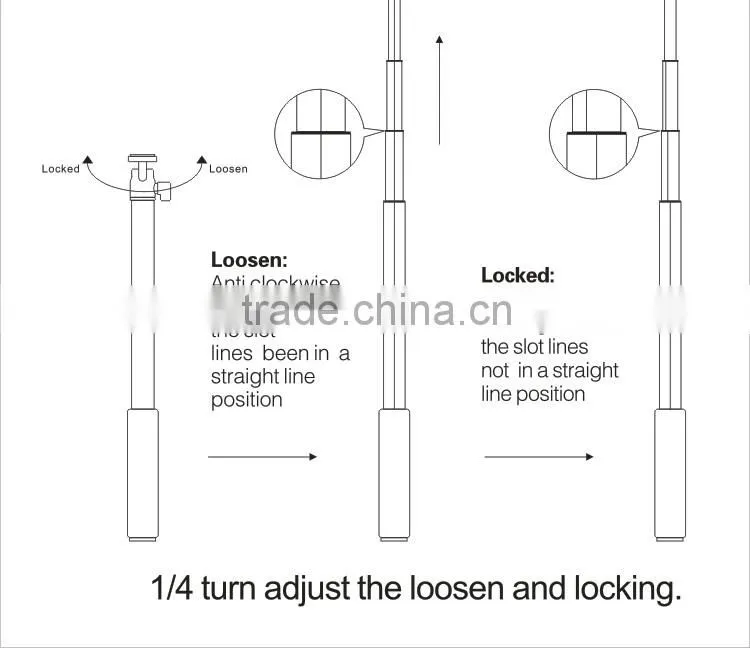 stainless steel with rubber grip tongsis mobile phone monopod