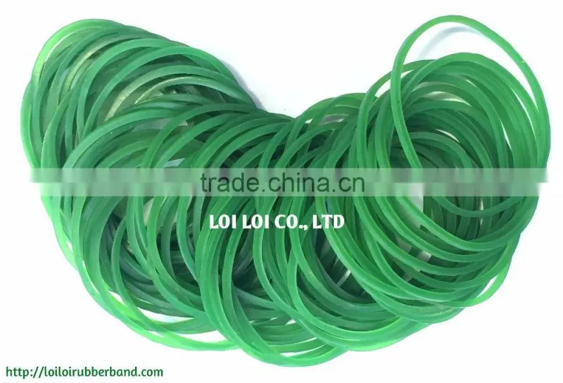 Transparent Green Color Rubber Band Manufacture / Round rubber band elastic cheap price wholesale