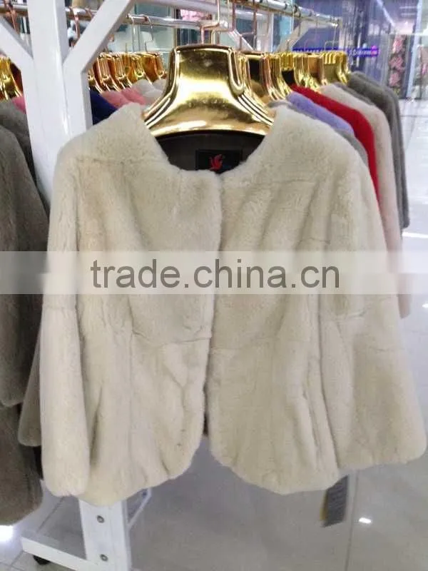 2015 new arrival rex rabbit fur coat RR03