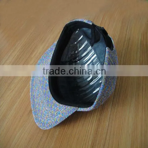 Paillette shiny Plain snapback caps had hats