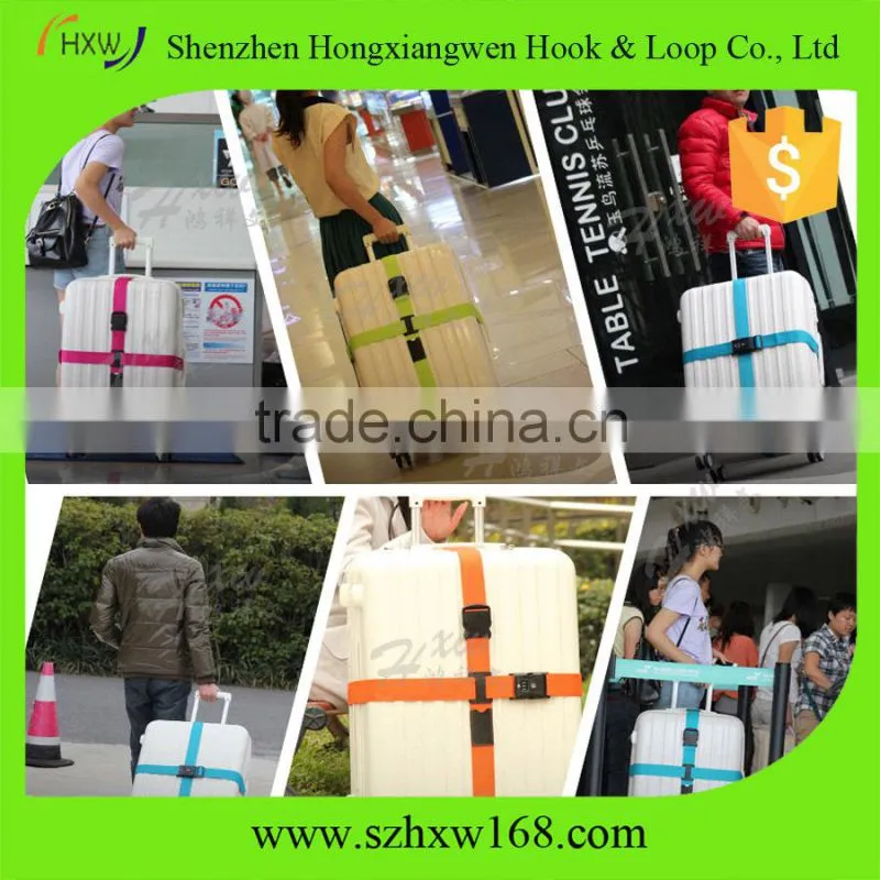 Heavy duty double luggage belt /cross strap for luggage