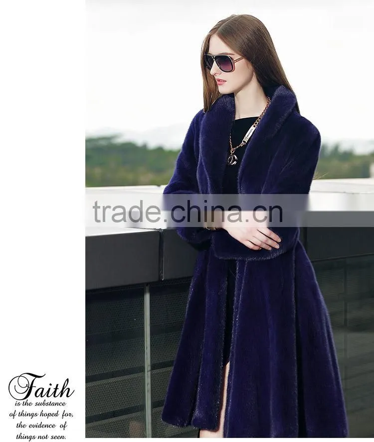 Factorylong fashion custom winter fur coat mink for women parka
