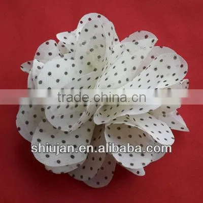 chiffon flower with beads and pearl/artificial flower corsage