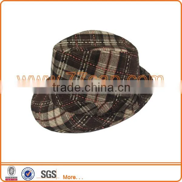 Hot selling white fedora hat for kids with ribbon