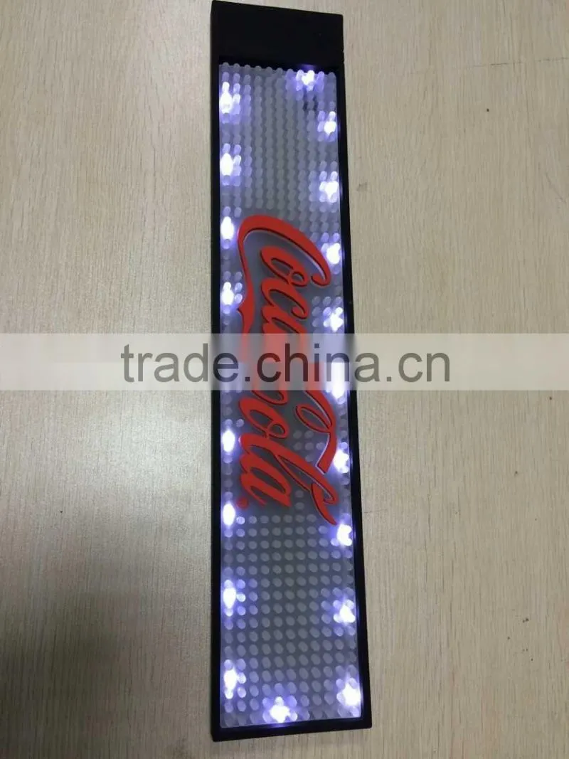 Custom Brands Soft Pvc Led Bar Mat