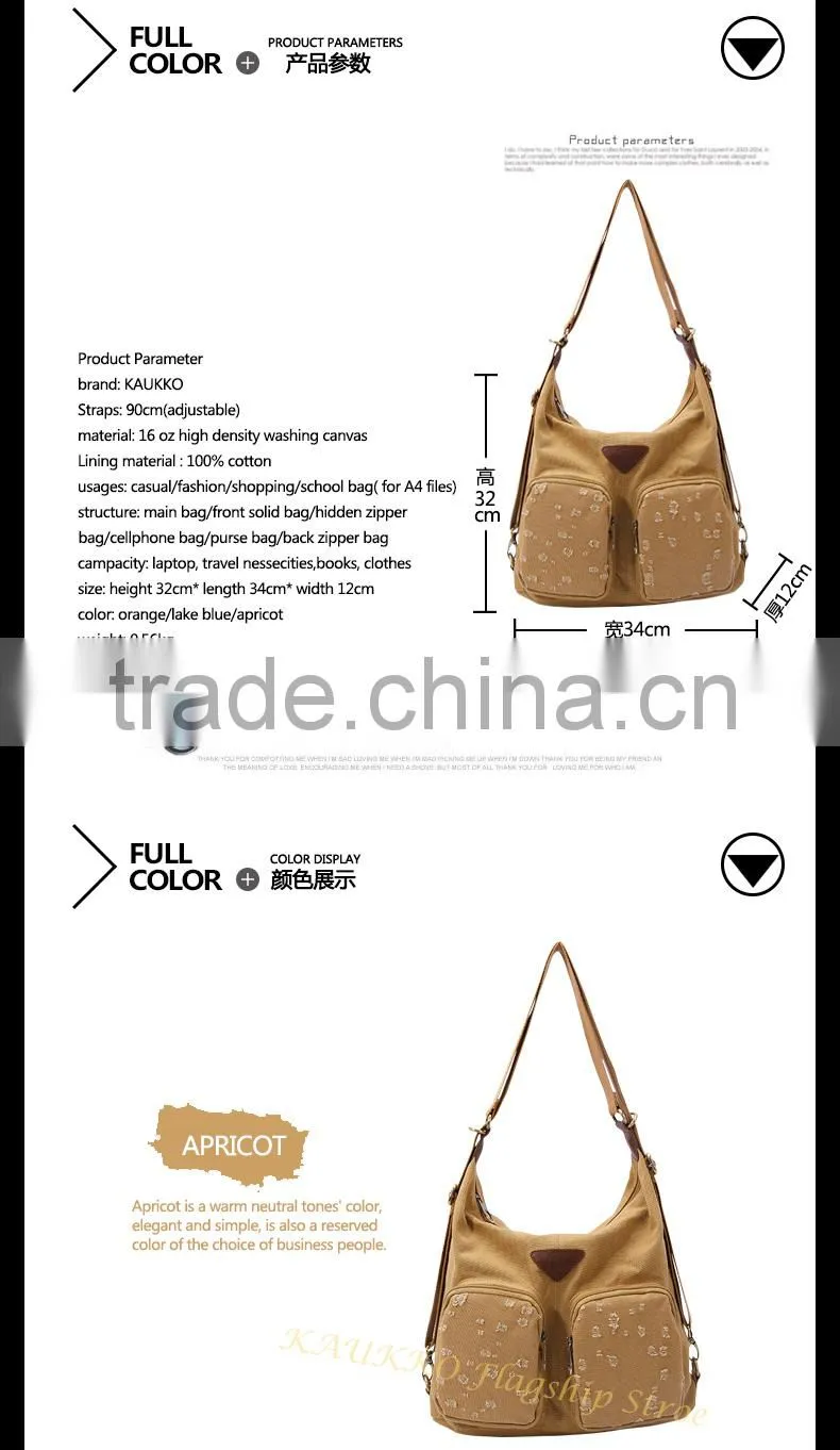 Canvas shoulder bag vintage-latest fashion handbag fashion bags ladies handbags