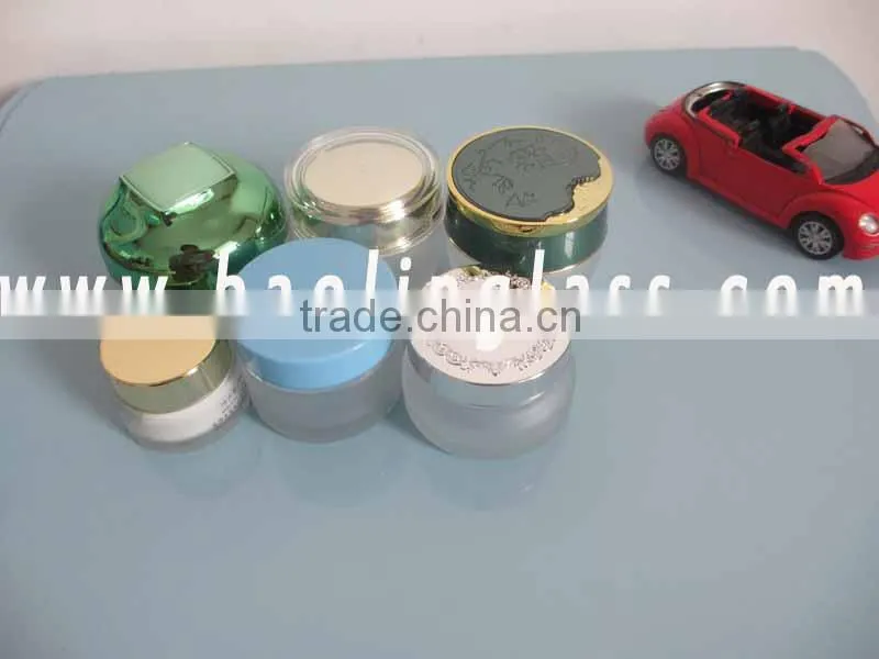 10g 10ml white glass cosmetic glass jar white bottle