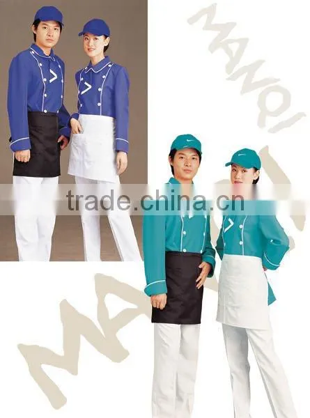 HOT selled customised 100%polyester receptionest uniform