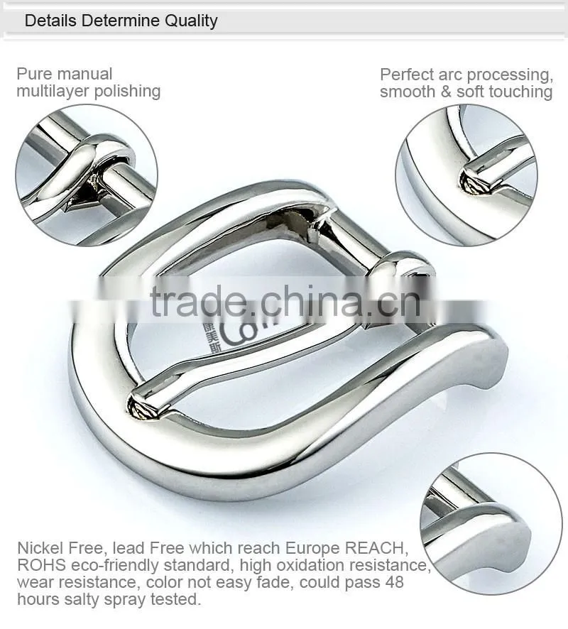 Hot Sale Shiny Silver Metal Pin Belt Buckle
