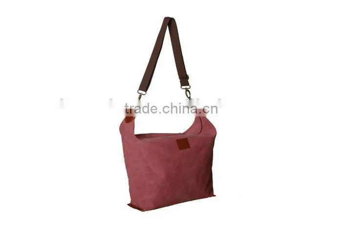 China Alibaba Hot Selling Fashion Design Canvas Shoulder Bag With Leather Brand woman handbags
