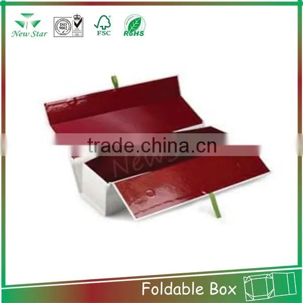 wine foldable paper box,wine rigid foldable box, packaging foldable box