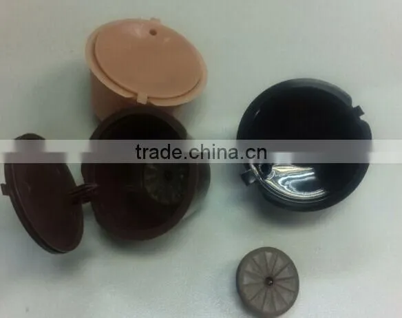 Reusable dolce gusto nespresso capsule with lid