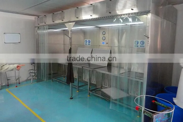 Class 100 clean booth with HEPA fliter,FFU and soft wall clean room (skype:fangfeimengxiang876)