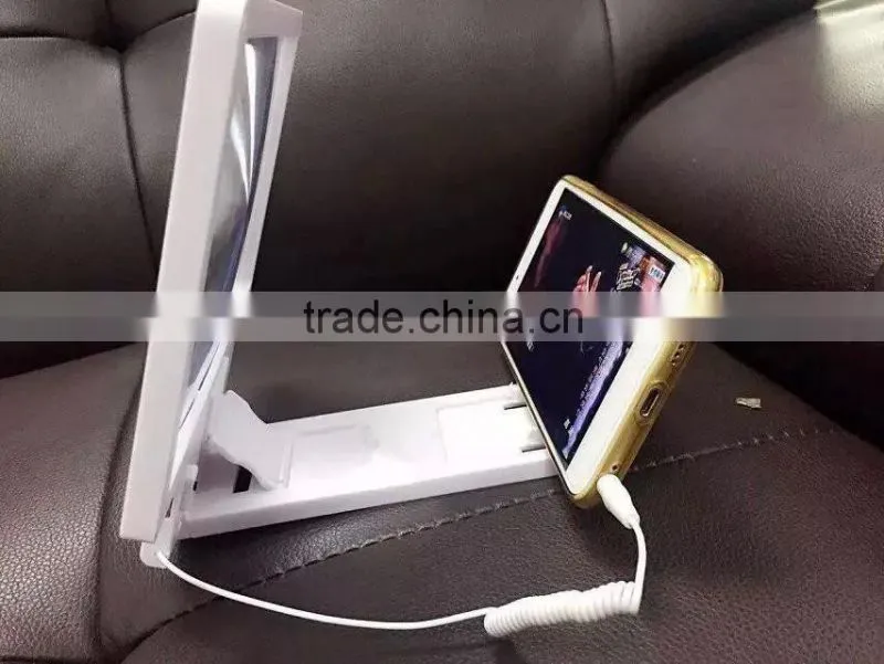 new innovative product mobile phone and tablet LCD screen magnifier, Enlarge cellphone screen Magnifier with Speaker