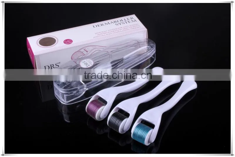 DRS540 Best seller 540 needles white , black , silver , gold color plastic handle derma roller