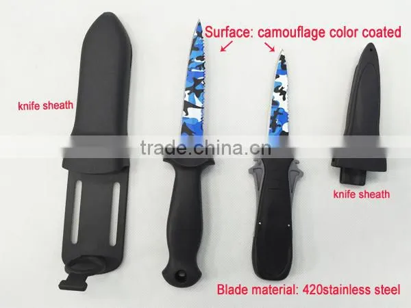 420 Stainless Steel ABS Handle Small Unique Color Military Knife Blade Single
