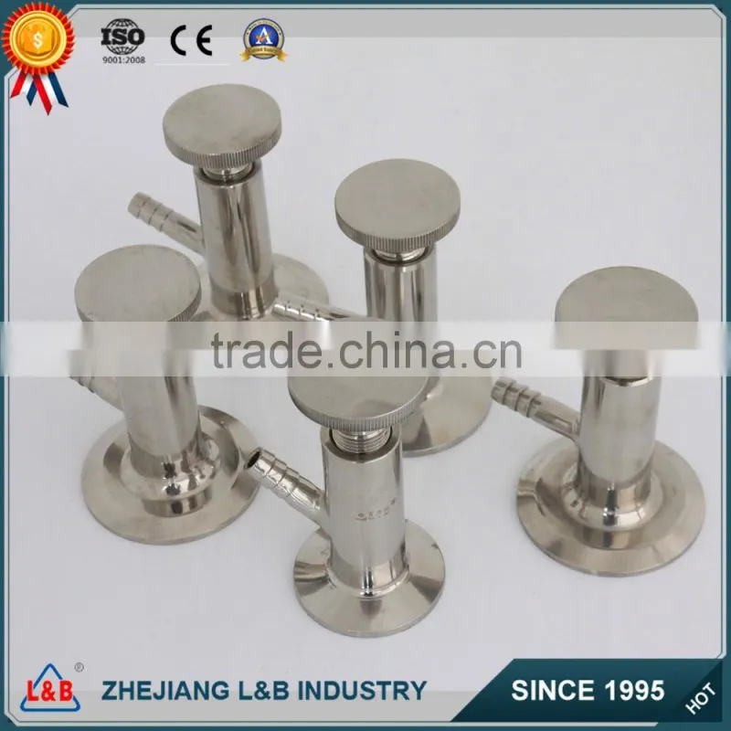 Sanitary milk clamp sample valve