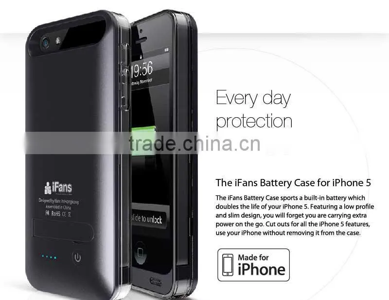 High quality Battery Case MFI for Apple iphone 5 5s With Changeable Frames