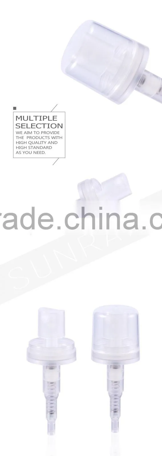 High quality luxury plastic colourful cream pump sprayer lotion pump
