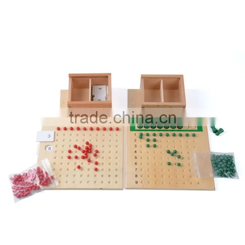 Wooden math toy montessori Multiplication Bead Board