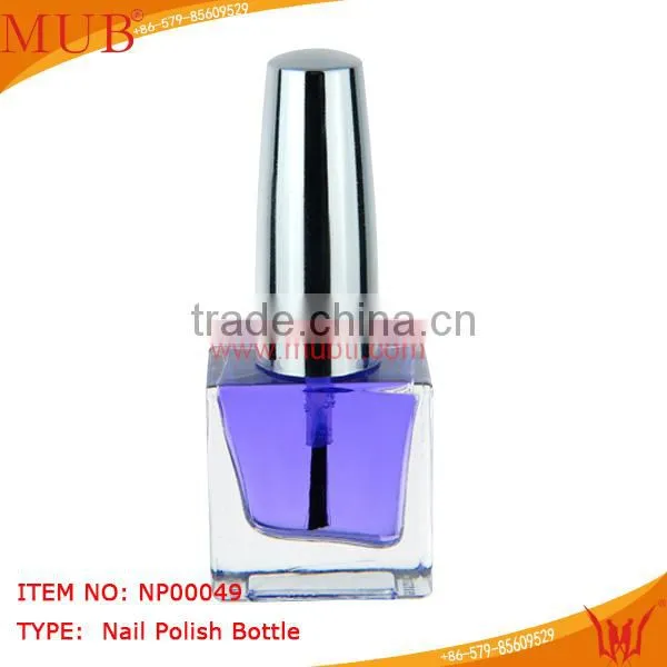 square glass nail polish bottle 12ml