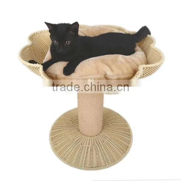 Wholesale dog supply multi designs natrual straw woven bed for dog