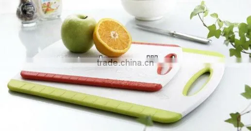 High-density PP Plastic Kitchen Chopping Board with Scale Line