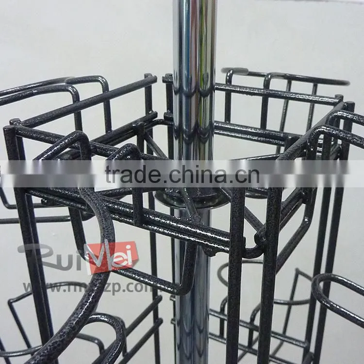 Rotating metal candy counter display rack