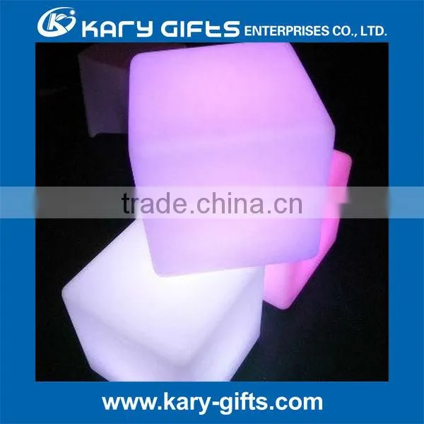 submersible multi color illuminated led light up cube furniture