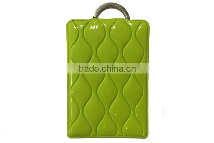 Fashionable pvc business card holder with keyring,plastic card case with keyring